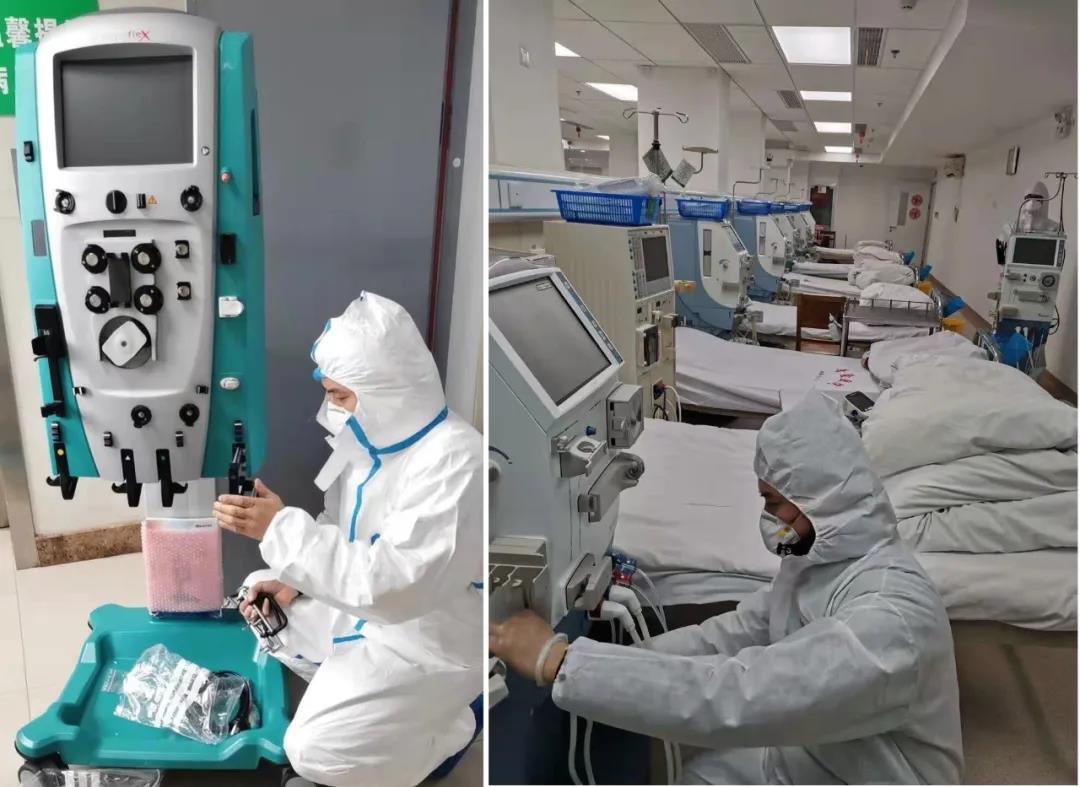 危重症及血透团队前往一线紧急装机